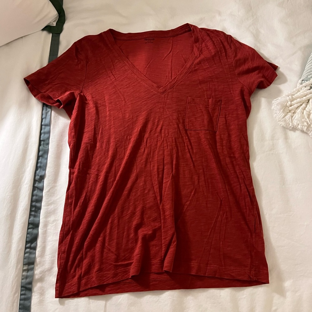 Madewell Red V-neck